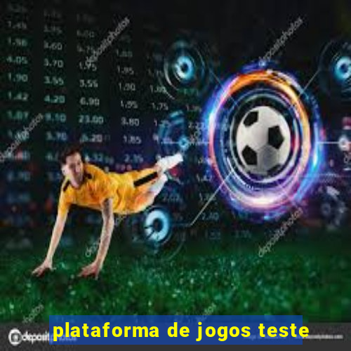 plataforma de jogos teste