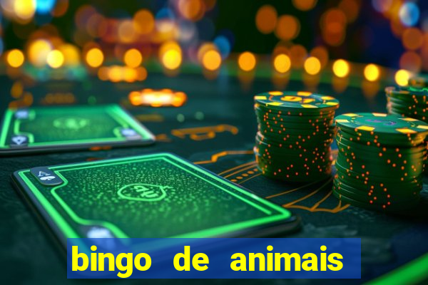 bingo de animais para educa??o infantil